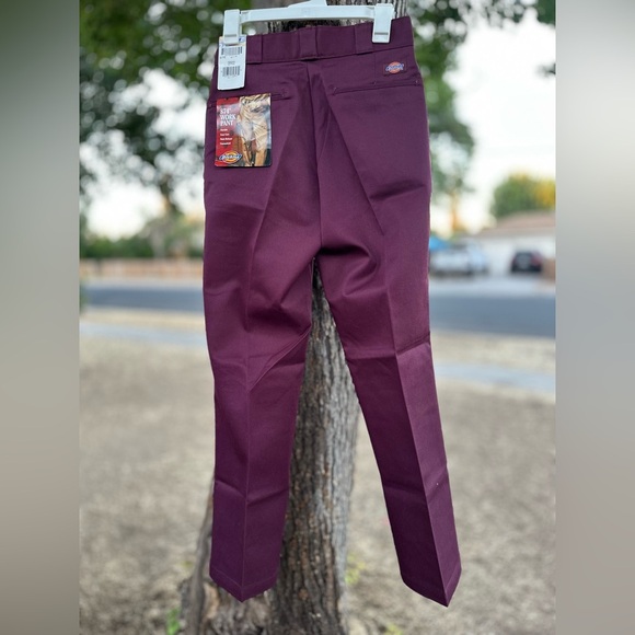 Dickies Men's Plum Chinos 874 Work Pants - Picture 4 of 4